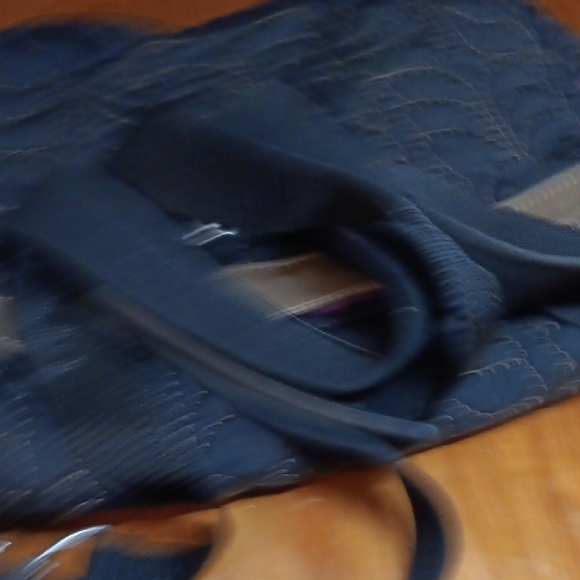 Black and Brown Messenger Bag with Textured Design and Fossil Key-per Bag - Picture 8 of 8